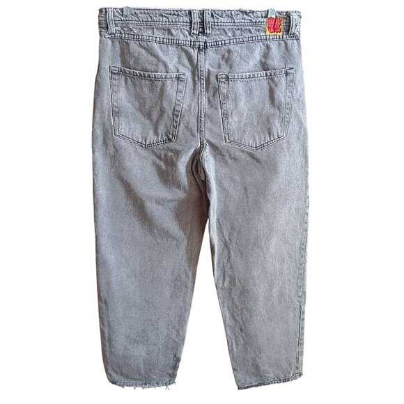 Vintage Y2K Empyre Relax Distressed Gray Denim Jeans Size 33 36x31 Fit - Picture 1 of 11